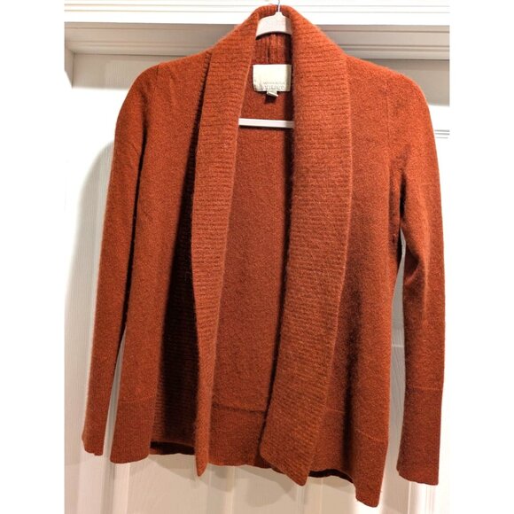 Banana Republic Women 100% Cashmere Shawl Collar Cardigan Medium Showgirl Orange - Picture 11 of 11